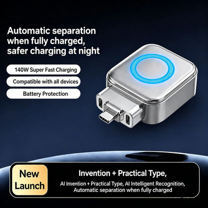 USB-C Auto Eject Charging Adapter | 140W Smart Charging Separator