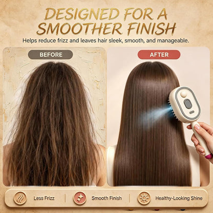 Steam Brush | Rechargeable Detangling Tool with Oil