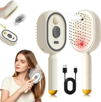 Steam Brush | Rechargeable Detangling Tool with Oil